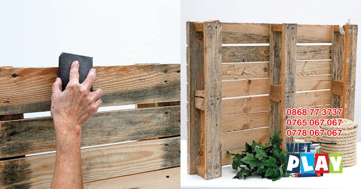 Cách làm xích đu bằng gỗ pallet và dây thừng